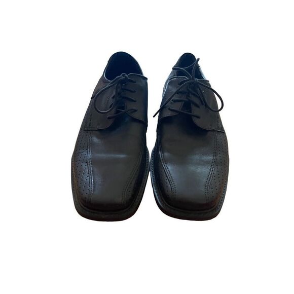 Ecco Mens Black Square Toe Leather Lace Up Oxford Career Dress Shoes Size 42 main image 7
